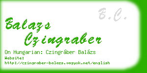 balazs czingraber business card