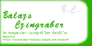 balazs czingraber business card